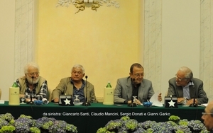 TOMAS MILIAN, FABIO TESTI, ENNIO MORRICONE E GIANNI GARKO AL WESTERN FESTIVAL DI ORVIETO