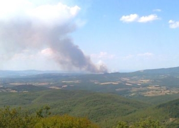 Incendio tra Monteleone e Piegaro