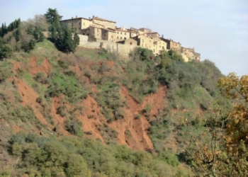 Frana il versante Sud di Parrano