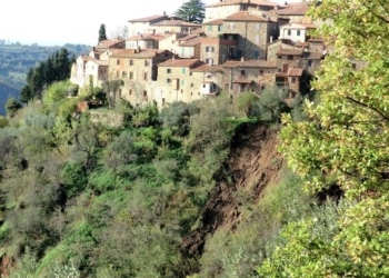 Frana il versante Sud di Parrano