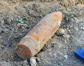 Paglia: trovato un ordigno bellico, forse due