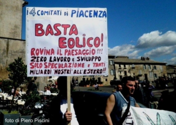 Basta eolico visto da Piero Piscini