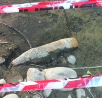 Due ordigni bellici nel letto del Paglia. Stamattina sono stati resi innocui