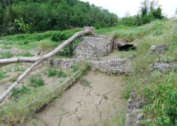 Area archeologica di Pagliano alluvionata e abbandonata