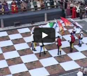 La partita a scacchi tra Orvieto e Marostica con personaggi viventi