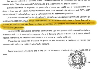 Còncina. Alla Piave un campus universitario per università anglosassoni