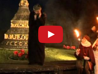 Cerimonia di accensione del “Monumento del Calice” ad Orvieto