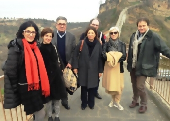 L’assessore della Regione Lazio Ravera in visita a Civita di Bagnoregio