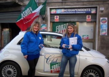 Prima tappa della Missione Azzurra la sede di Forza Italia e del Club Forza Silvio di Acquapendente