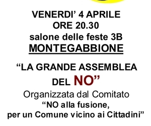 Il comitato “No alla fusione, per un Comune vicino ai Cittadini” di Montegabbione organizza una assemblea pubblica
