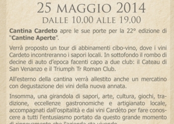 “Cantine Aperte#22”:  Cardeto apre le porte a Saporj