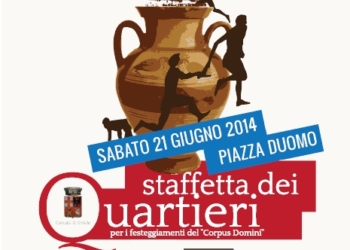 49° edizione della Staffetta dei Quartieri sabato 21 giugno