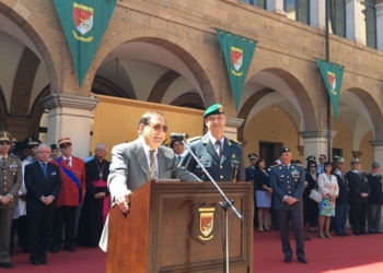 Basco verde ad honorem al Pg della Repubblica presso la Corte d’Appello di Brescia, Pier Luigi Maria dell’Osso
