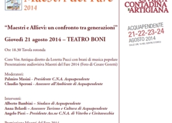 Arte, pittura e mestieri della civiltà contadina. Inaugurazione con mostre e premiazione dei Maestri del Fare