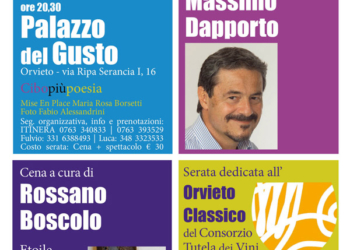 “Divinoverso”: al Palazzo del Gusto  omaggio speciale all’Orvieto  dell’attore Massimo Dapporto