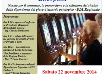 Conferenza regionale sulle ludopatie
