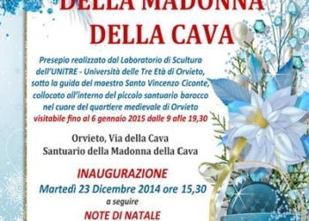 Nel Santuario della Madonna della Cava la Natività del laboratorio di scultura  dell’UNITRE