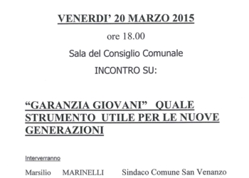 Garanzia Giovani. Incontro a San Venanzo