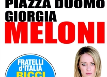 Giorgia Meloni a Orvieto con Sacripanti