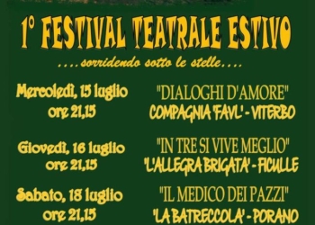 1° Festival teatrale estivo  organizzato da Letteralbar Orvieto