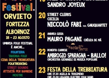 Musica, Cultura ed Enogastronomia  a Orvieto dal 18 al 23 agosto