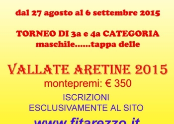 Torneo di tennis “Vallate aretine 2015”