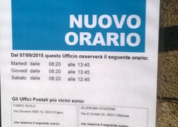 La chiusura dell’Ufficio Postale a Ficulle. Nota del PD