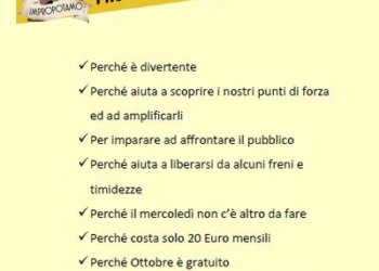 Parte a Orvieto un corso di improvvisazione teatrale