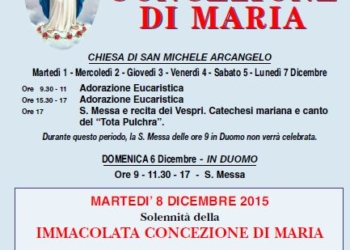 Solennità dell’Immacolata Concezione di Maria