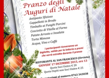 PRANZO DEGLI AUGURI DI NATALE CON LA FAMIGLIA UNITRE