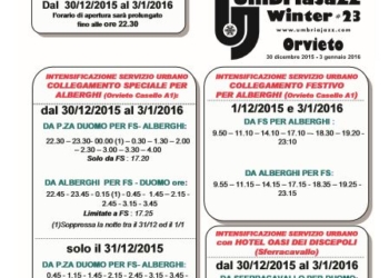 Città di Orvieto. Servizi speciali per il periodo 30 dicembre-3 gennaio