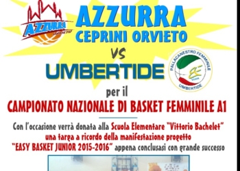 Azzurra Ceprini Orvieto invita la Scuola Elementare Vittorio Bachelet di Porano alla gara con Umbertide