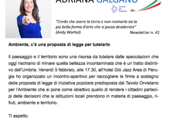 Incontro con Adriana Galgano a Perugia