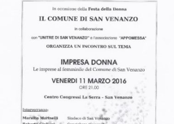 Incontro su “Impresa donna- le imprese al femminile nel Comune di san Venanzo”