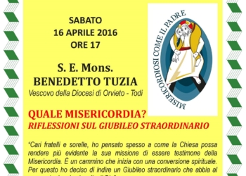 Riflessioni sul giubileo straordinario, il vescovo Tuzia ospite all’UniTre