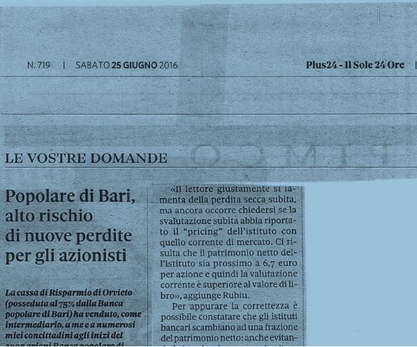 Esposto dei risparmiatori Cro-BpB alla Procura della Repubblica