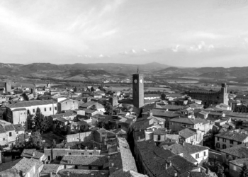 Orvieto dall’alto vista in Bianco e Nero