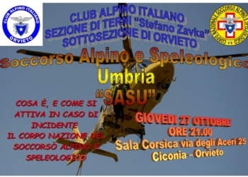 Incontro sul Soccorso Alpino e Speleologico Umbria “Sasu” promosso dal CAI
