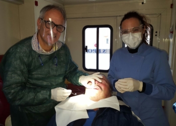 Ambulatorio mobile dell’Andi a Amatrice, tra i volontari c’è anche Armando Fratini