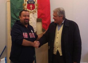 Una delegazione del Comune di Acquapendente ad Amatrice per consegnare un bonifico di 10.000 euro