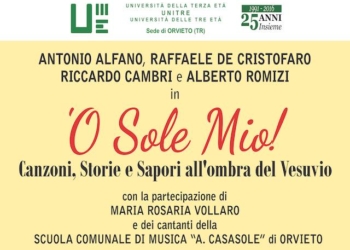 L’Unitre di Orvieto canta Napoli con il format: ’O sole mio! Canzoni, Storie e Sapori all’ombra del Vesuvio