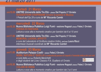 Giornata Mondiale della Poesia, dal 21 marzo una settimana di iniziative per tutte le età