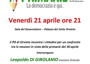 Primarie Pd, domenica 30 aprile il partito incontra i cittadini