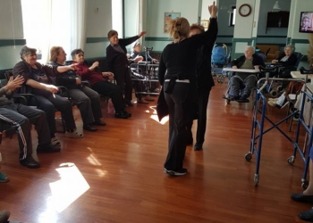 Corso di attività motoria per gli anziani della casa di riposo vincenziana di Baschi