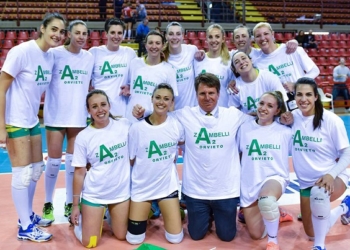 La gioia di Flavio Zambelli per aver regalato la serie A ad Orvieto