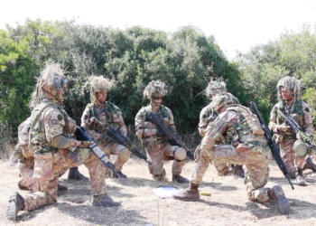 Esercitazione di squadra in attacco condotta dagli Allievi Marescialli del XIX corso “Saldezza”.