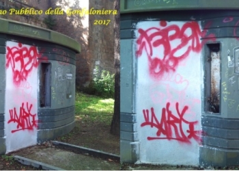 Chiuso il vespasiano ai giardini della Confaloniera, preso di mira dai vandali