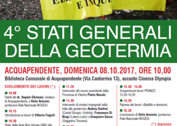 L’8 ottobre convocati gli stati generali della geotermia ad Acquapendente