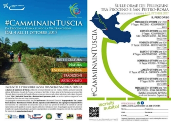 “Cammina in Tuscia”, ecco l’aperitivo per la World Francigena Marathon