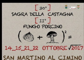 San Martino al Cimino, nuovo appuntamento con la Sagra della Castagna e del Fungo Porcino